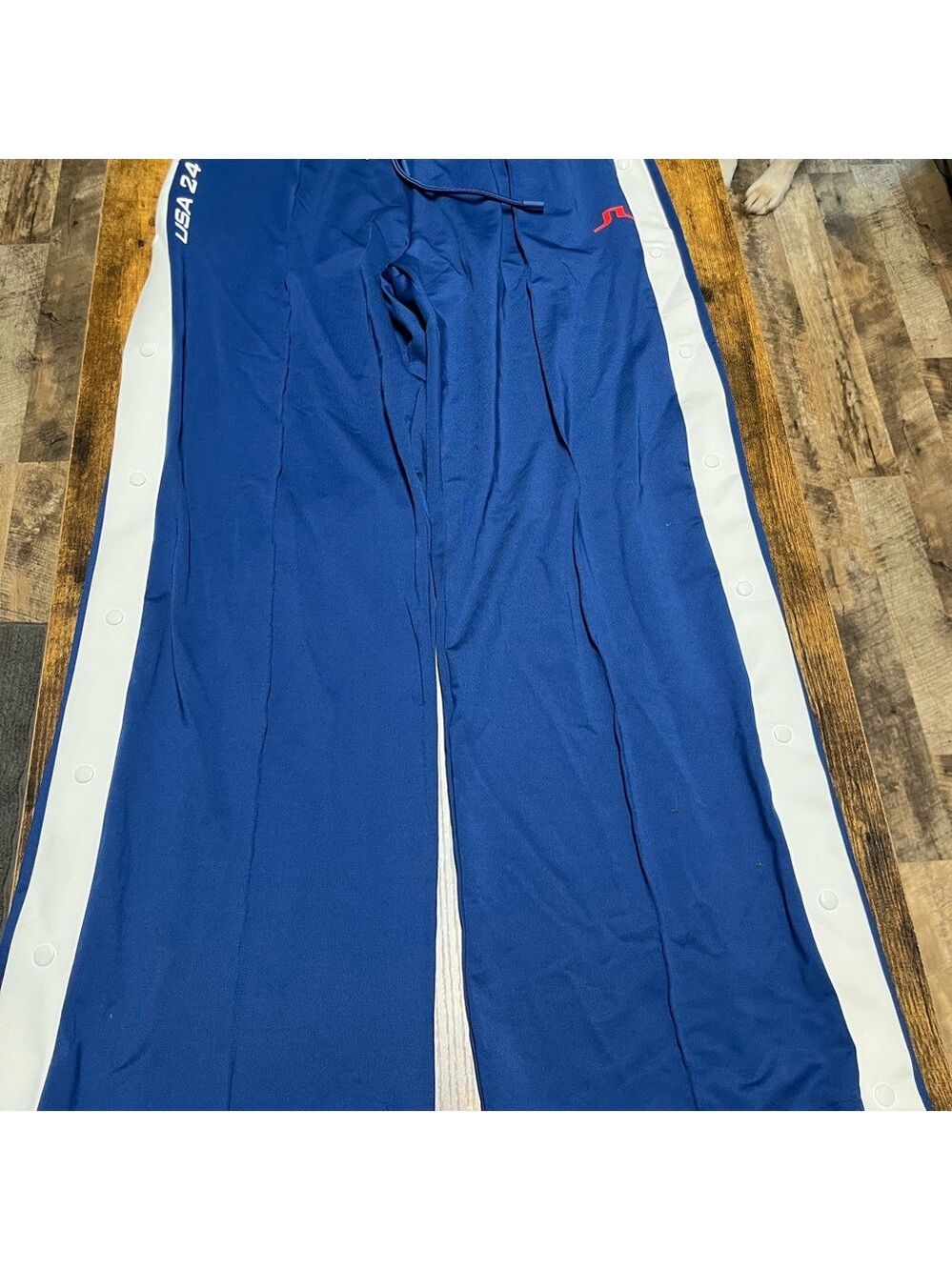 J Lindeberg JL Orianne Pants Breakaway Snap USA Blue White Womens Medium NWT